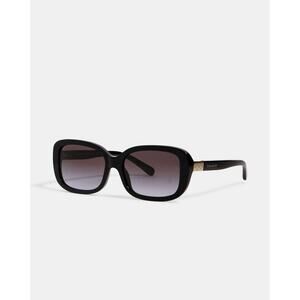 Coach HC8299 Black Oversized Square Sunglasses Gradient Lenses NEW W/ Case